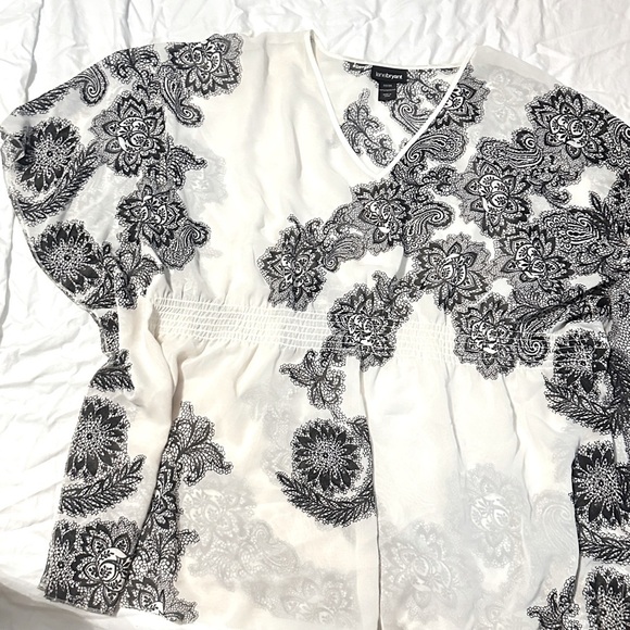 Lane Bryant Black and White Blouse - Picture 1 of 3